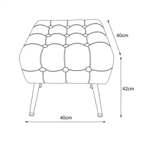 Ak furniture Taburet Quadra grafitový