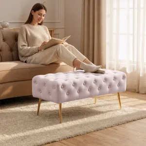 Ak furniture Taburet Monaco pudrově růžový