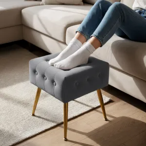 Ak furniture Taburet Quadra grafitový
