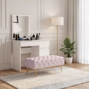 Ak furniture Taburet Monaco pudrově růžový