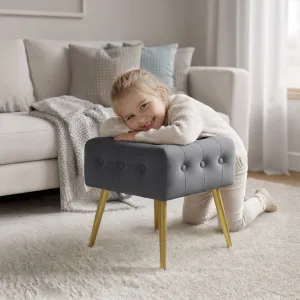 Ak furniture Taburet Quadra grafitový
