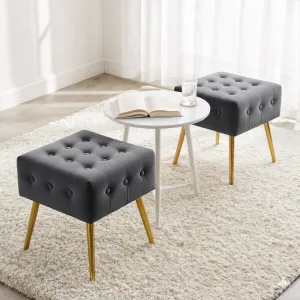Ak furniture Taburet Quadra grafitový