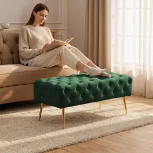Ak furniture Taburet Monaco lahvově zelený