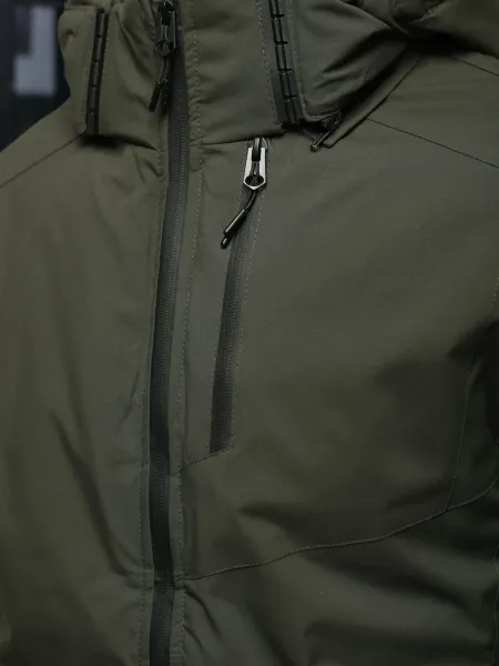 Trendy zimná bunda s kapucňou zelená
