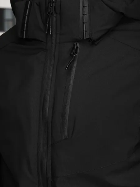 Trendy zimná bunda s kapucňou čierna