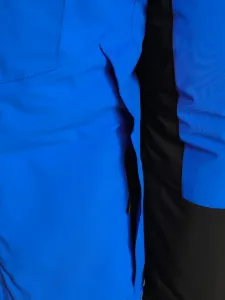 Športová zimná bunda s kapucňou modrá, čierna