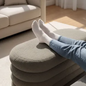 Ak furniture Taburet Puffo I moka