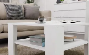 TP Living Konferenčný stolík Square 68 cm biely