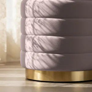 Ak furniture Taburet Luna růžový
