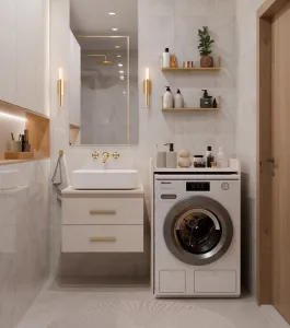 TP Living Kúpeľňová skrinka nad práčku Pola 64 cm béžová
