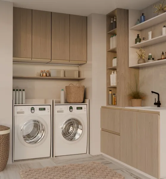 TP Living Kúpeľňová skrinka nad práčku Pola 64 cm béžová