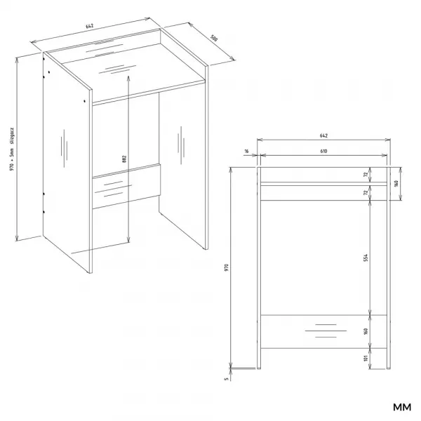 TP Living Kúpeľňová skrinka nad práčku Pola 64 cm béžová