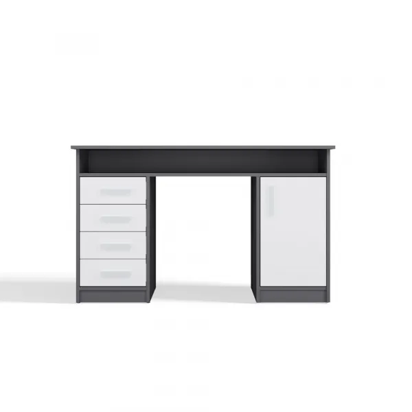 TP Living Písací stôl ADA 125 cm antracit/biely