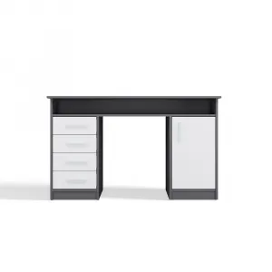 TP Living Písací stôl ADA 125 cm antracit/biely