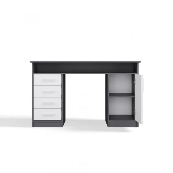 TP Living Písací stôl ADA 125 cm antracit/biely