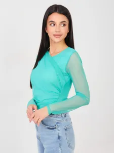 Tyrkysové body s dlhými rukávmi