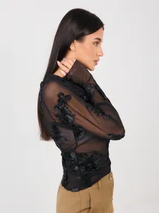 Čierne čipkované body