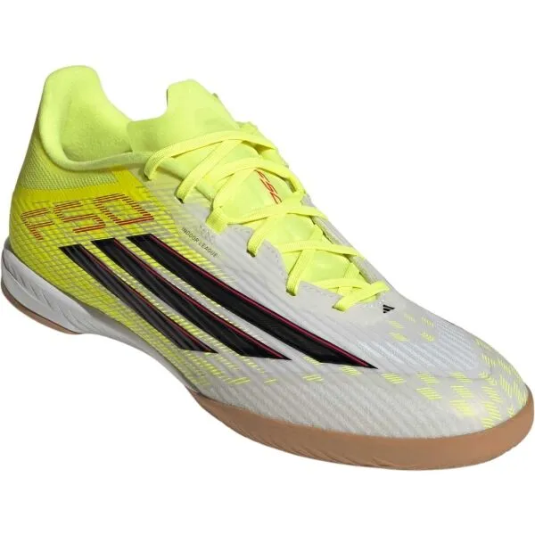 adidas F50 LEAGUE IN J Detská halová obuv, biela, veľkosť 46