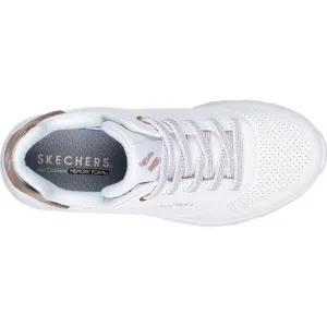 Skechers UNO LITE Dievčenská voľnočasová obuv, biela, veľkosť
