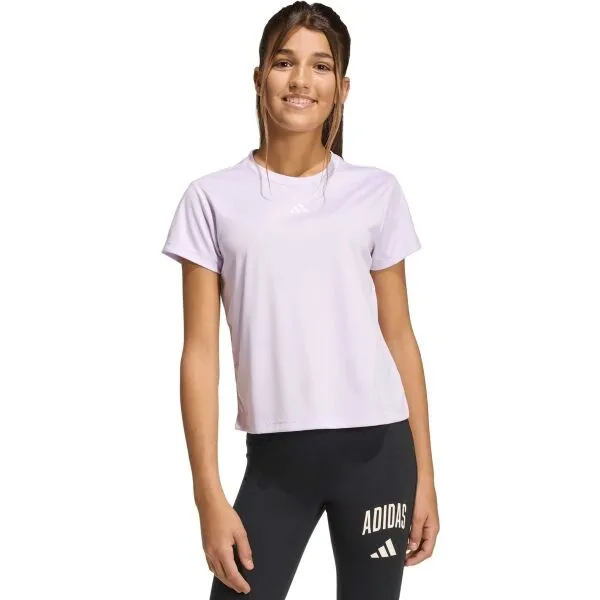 adidas TRAIN ESSENTIALS REGULAR FIT LOGO KIDS Dievčenské tréningové tričko, fialová, veľkosť