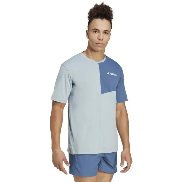 adidas MT TEE Pánske outdoorové tričko, svetlomodrá, veľkosť