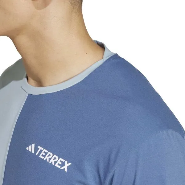 adidas MT TEE Pánske outdoorové tričko, svetlomodrá, veľkosť