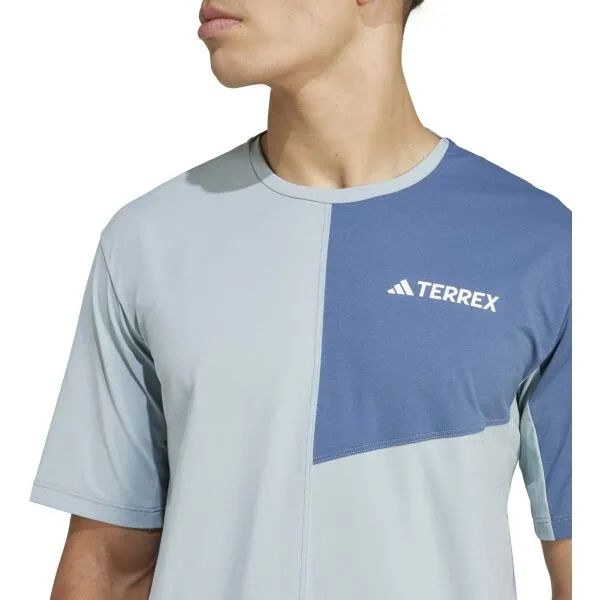 adidas MT TEE Pánske outdoorové tričko, svetlomodrá, veľkosť