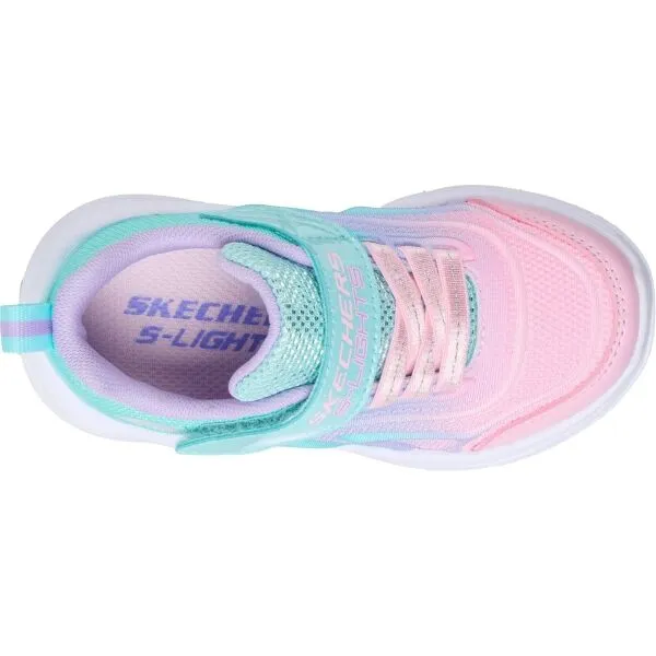 Skechers SOLA GLOW - COLOR BREEZE Dievčenská voľnočasová obuv, ružová, veľkosť