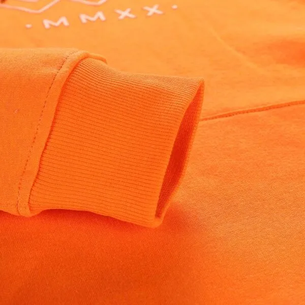 NAX AZER Pánska bavlnená mikina s kapucňou, oranžová, veľkosť