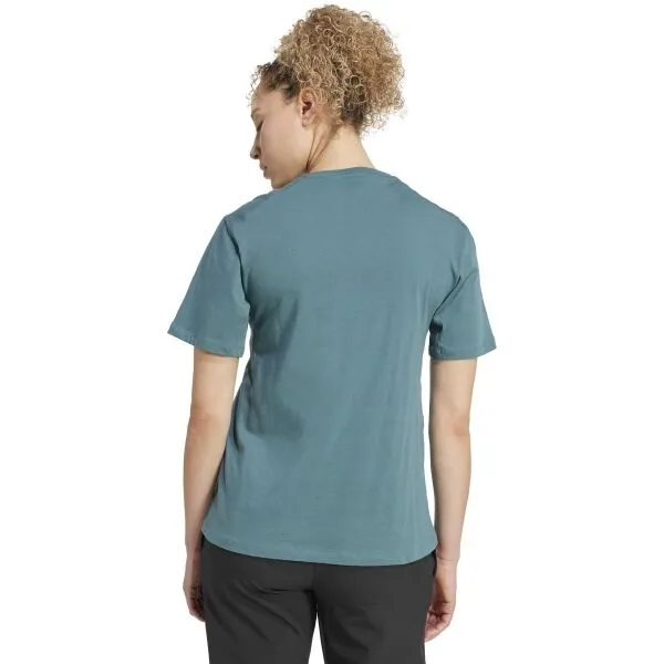 adidas TERREX LOGO TEE Pánske outdoorové tričko, tmavo zelená, veľkosť