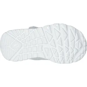 Skechers UNO LITE Dievčenská voľnočasová obuv, biela, veľkosť