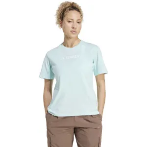 adidas TERREX LOGO TEE Pánske outdoorové tričko, svetlo zelená, veľkosť