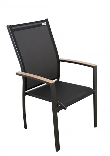 Doppler EXPERT WOOD antracit, polohovacie a stohovateľné kreslá, 6+2+1