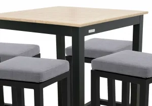 Doppler EXPERT WOOD, svetlý antracit, barové stoličky, 4+1