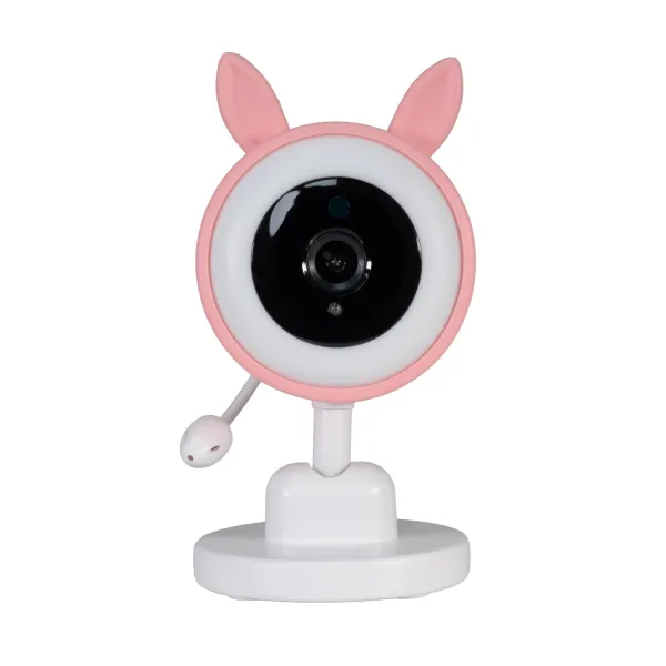 EVOLVEO Baby Monitor N35, dětská chůvička s kamerou,VOX,teploměr,noční vidění,RGB světlo,Růžová