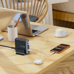 Tech-Protect DC160W GaN nabíjačka 2x USB / 4x USB-C 160W PD QC, čierna