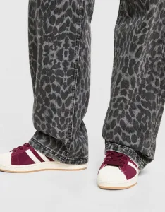 Unlike Humans Nohavice  Jeans Leopard