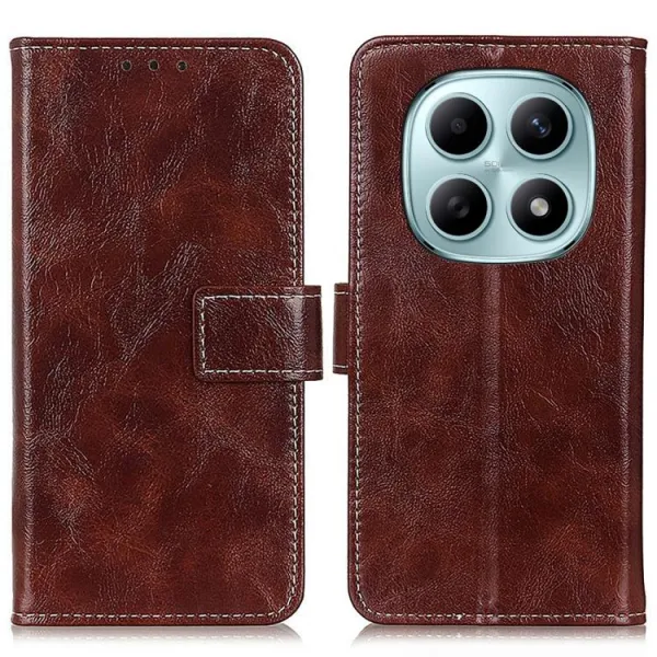 RETRO Peňaženkový obal Xiaomi Redmi Note 15 5G / POCO M8 5G hnedý