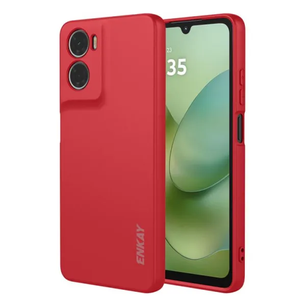 ENKAY RUBBER Ochranný obal pre Motorola Moto G06 / G06 Power červený