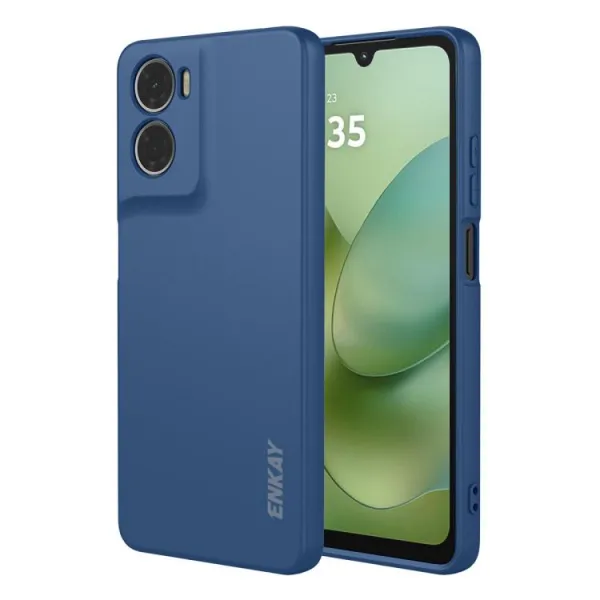 ENKAY RUBBER Ochranný obal pre Motorola Moto G06 / G06 Power tmavomodrý