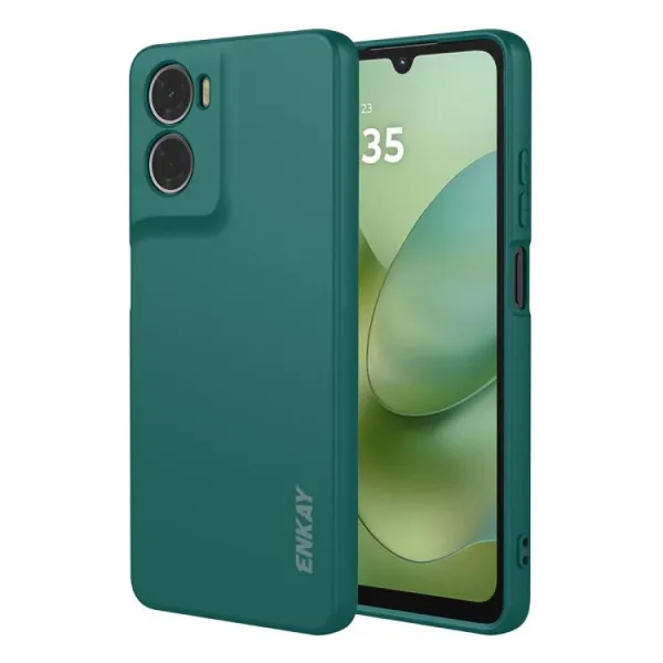ENKAY RUBBER Ochranný obal pre Motorola Moto G06 / G06 Power tmavozelený