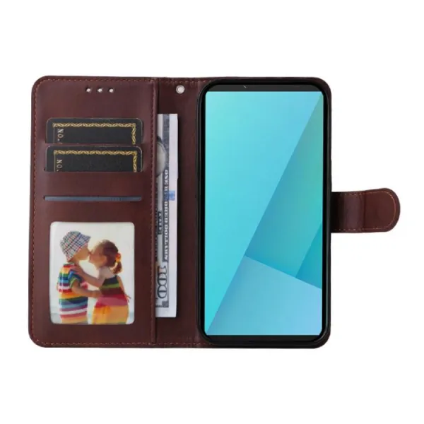 ENKAY PREMIUM SET Peňaženkové puzdro a ochranné sklo Sony Xperia 10 VII hnedé