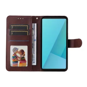 ENKAY PREMIUM SET Peňaženkové puzdro a ochranné sklo Sony Xperia 10 VII hnedé