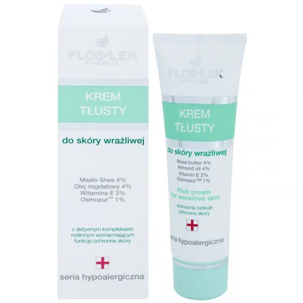 FlosLek Pharma Hypoallergic Line vysoko výživný nočný krém pre citlivú a podráždenú pleť 50 ml