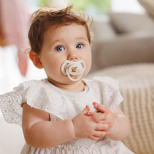 BABYONO Cumlíky silikónové symetrické 6-18m, 2 ks