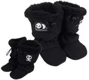 Detské protismykové softshellové topánočky ROCKINO PANDA – čierny kožúšok Farba: Čierna, Veľkosť: 11-15mes.