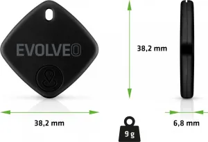 EVOLVEO TrackTag, Bluetooth lokátor s Apple Find My, čierny