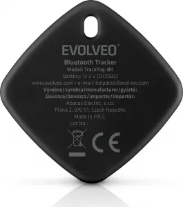 EVOLVEO TrackTag, Bluetooth lokátor s Apple Find My, čierny