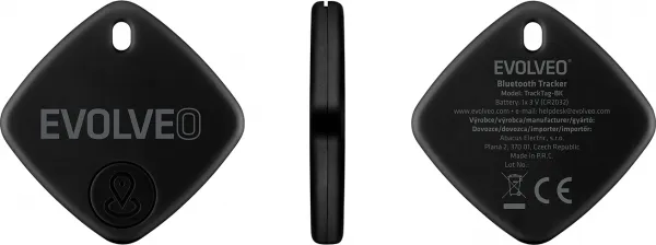 EVOLVEO TrackTag, Bluetooth lokátor s Apple Find My, čierny