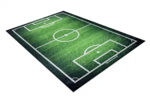 Detský koberec protišmykový BAMBINO 58690 futbalové ihrisko, zelený